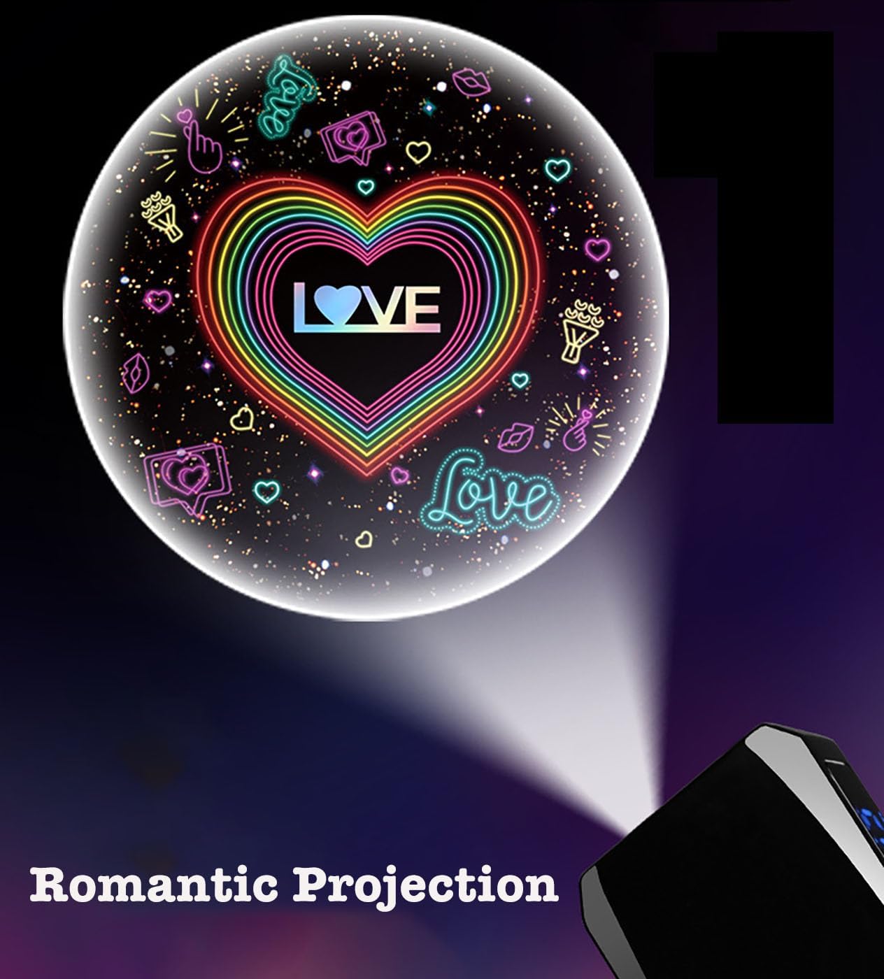 USB-C Rechargeable Plasma Lighter - Electric Arc Windproof with Love Projection, Zinc Alloy Body, Power Display, Present for Men, Him, Husband, Boyfriend (Valentine's Day, Birthday)