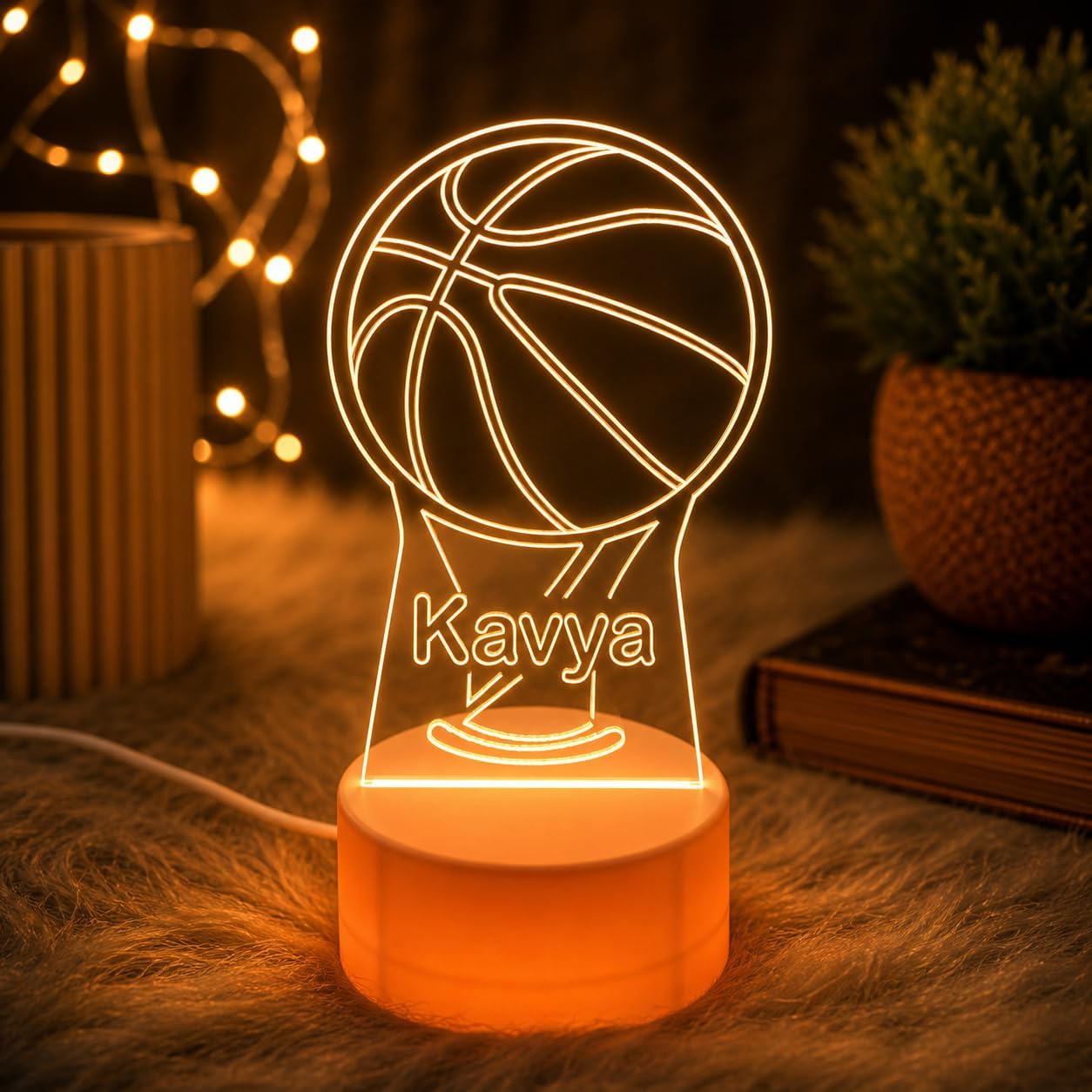 Personalized Basketball 3D Illusion LED Lamp with Name, Acrylic Night Light for Kids Room, Sports Theme Bedside Lamp, Custom Player Gift, Warm White USB Table Lamp for Boys Girls Decor-image-35