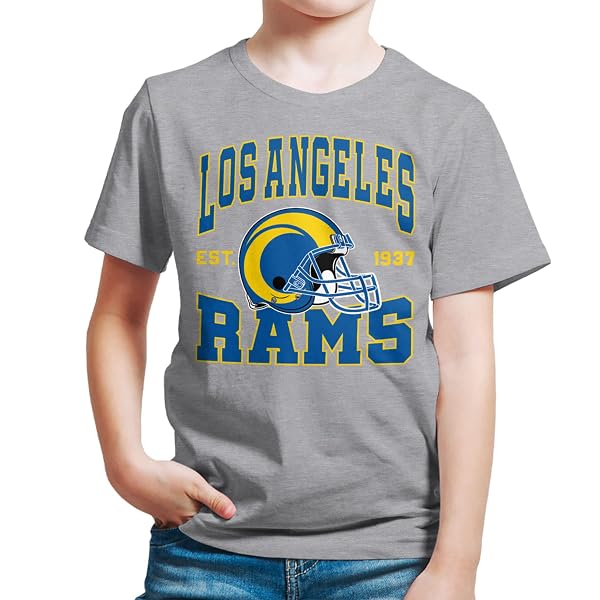 Junk Food Abbigliamento x NFL - Casco della Squadra - Maglietta a Maniche Corte per Bambini e Bambine - Abbigliamento con Licenza Ufficiale NFL