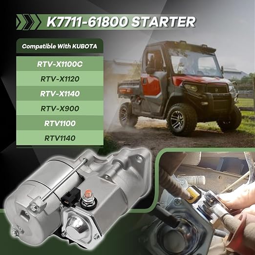 Motor de arranque 12V para Kubota RTV miniatura 3