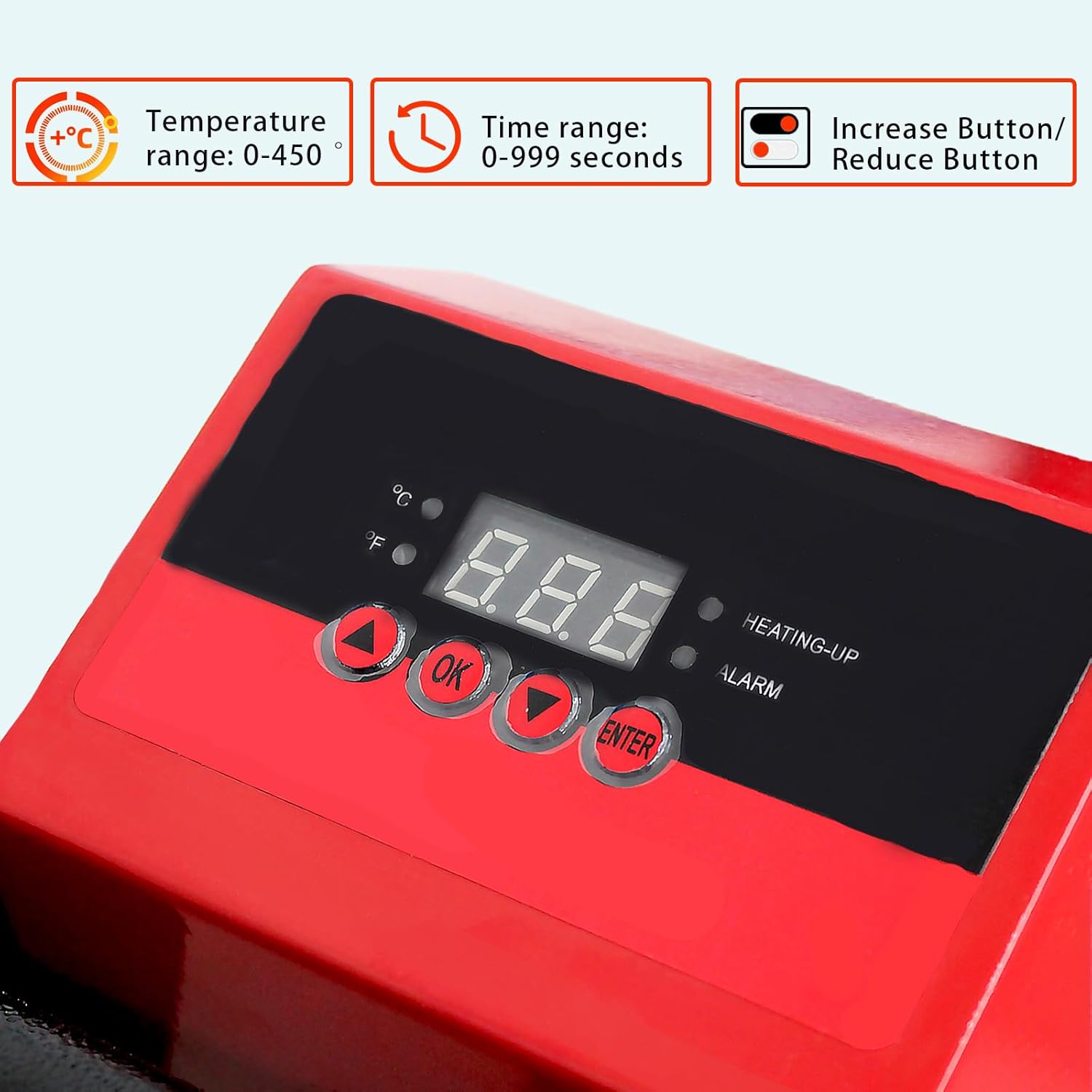 16x20 inch Heat Press Machine for T-Shirt 1600W Semi-Auto Commercial Clamshell Heating Sublimation Transfer Side Out Heat Printing Machine for Clothes, Mouse pad