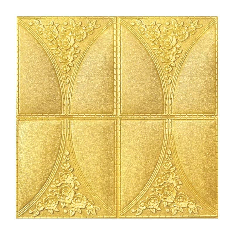 BIRZAR 3D Brick Gold Wallpaper Wall for Living Room Bedroom Office Hotel Cafe Home Decor/Self Adhesive Wall Stickers/DIY Decorative Furniture, Door Foam Tiles Wall Sticker Panels. (Golden) (B0C6KQTBGF) Amazon Price History, Amazon Price Tracker