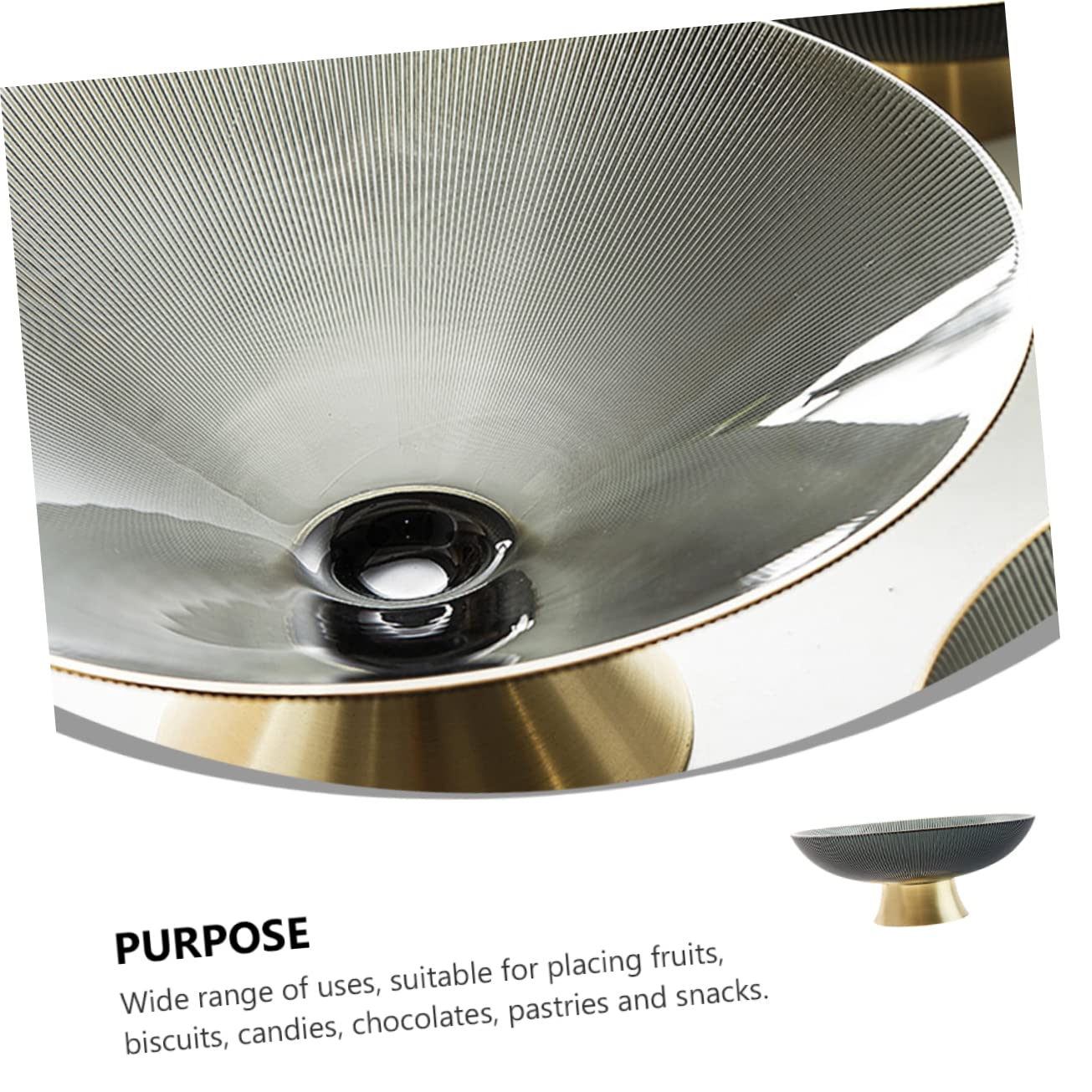 PAMINGONO Bol En Verre Sur Pied Assiette De Service À Fruits Saladier