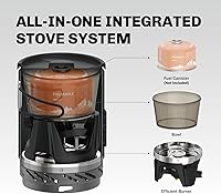 Vista 2 de Fire-Maple "Fixed Star 1" Sistema de Cocina Personal Sistema de Estufa de Quemador de Olla/Chorro con Encendido Eléctrico Ideal para Senderismo