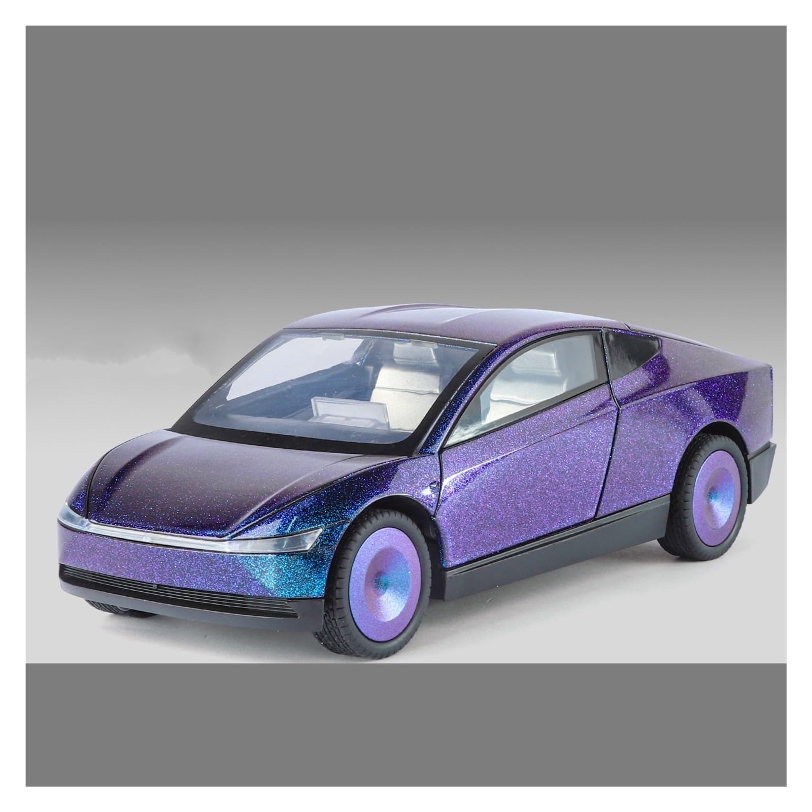 UIFCOG Die Cast Collectible Car Model 1:24 For Tesla For Robotaxi Alloy Die Casting Model Car Ornaments(PURPLE)