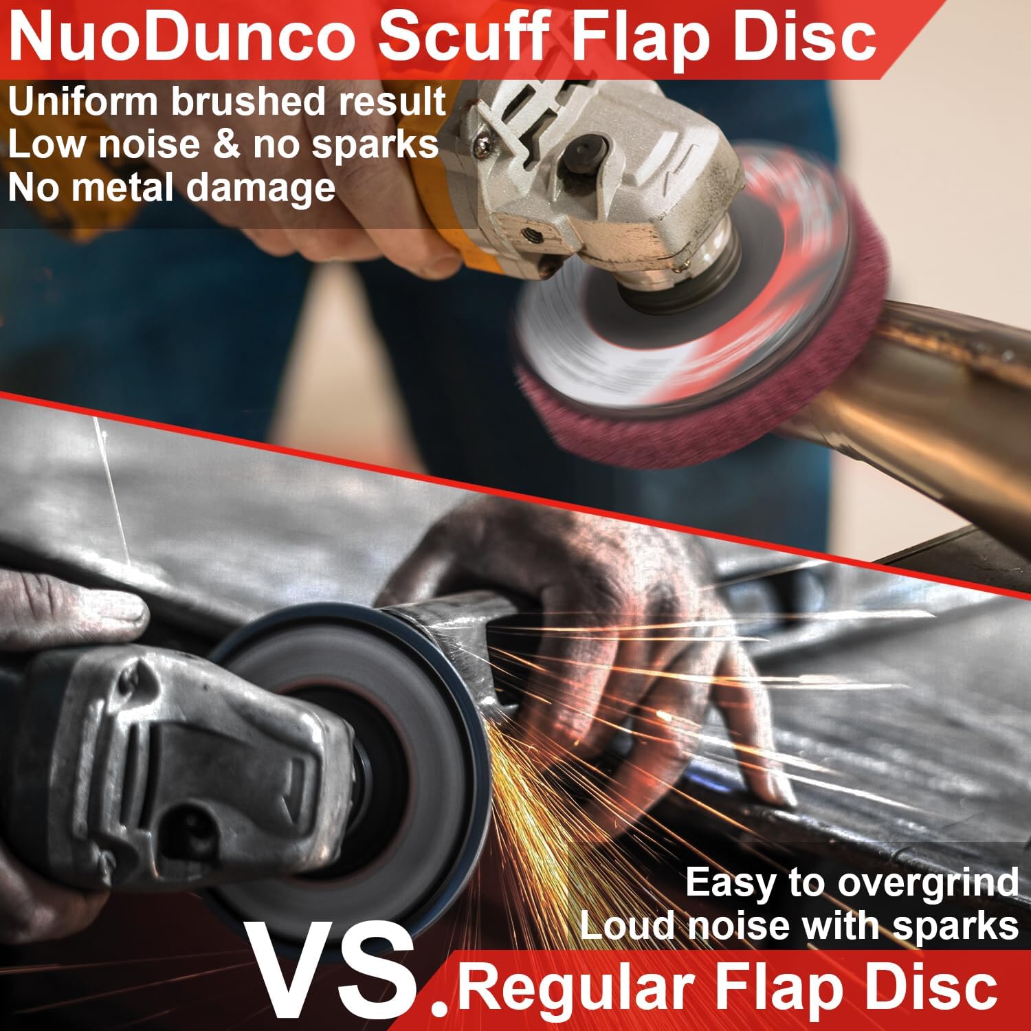 10Pcs 240 & 320 Grit Scout Flap Disc 4 1/2 Inch Angle Grinder Attachment for Metal & Stainless Steel Scouring Pads Polishing Wheel Sanding Disc Paint Rust Remover