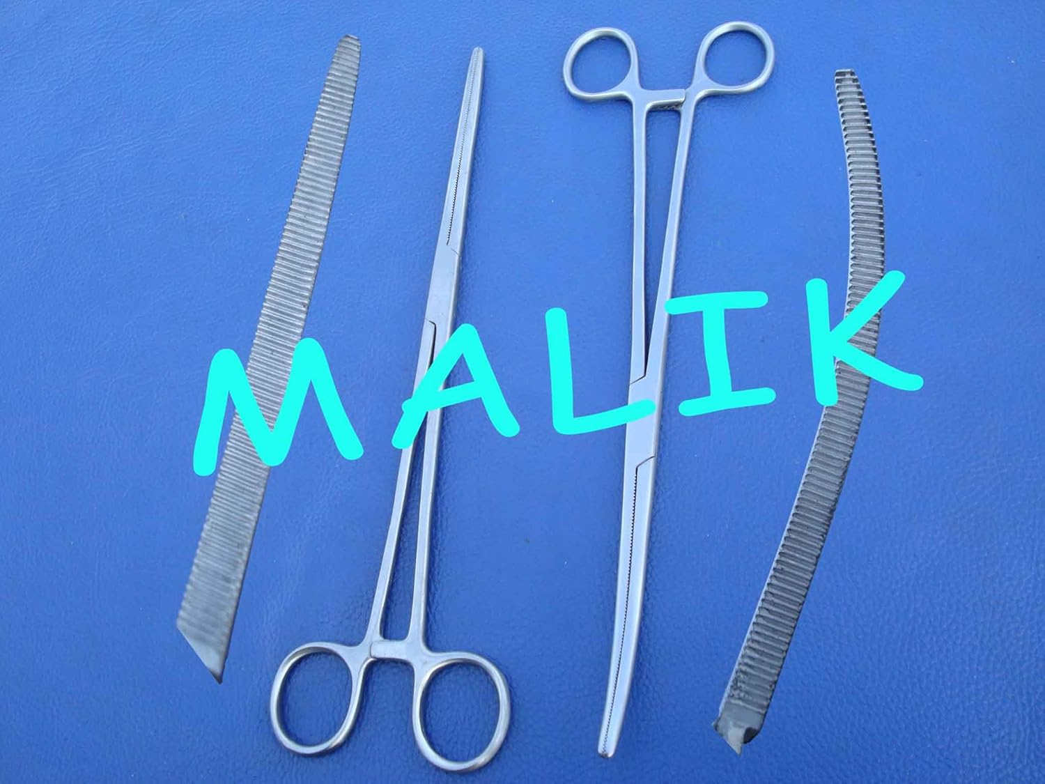 Hemostats/ 2 Pc. Set/ 8"/ Straight & Curved/ New/ S.s