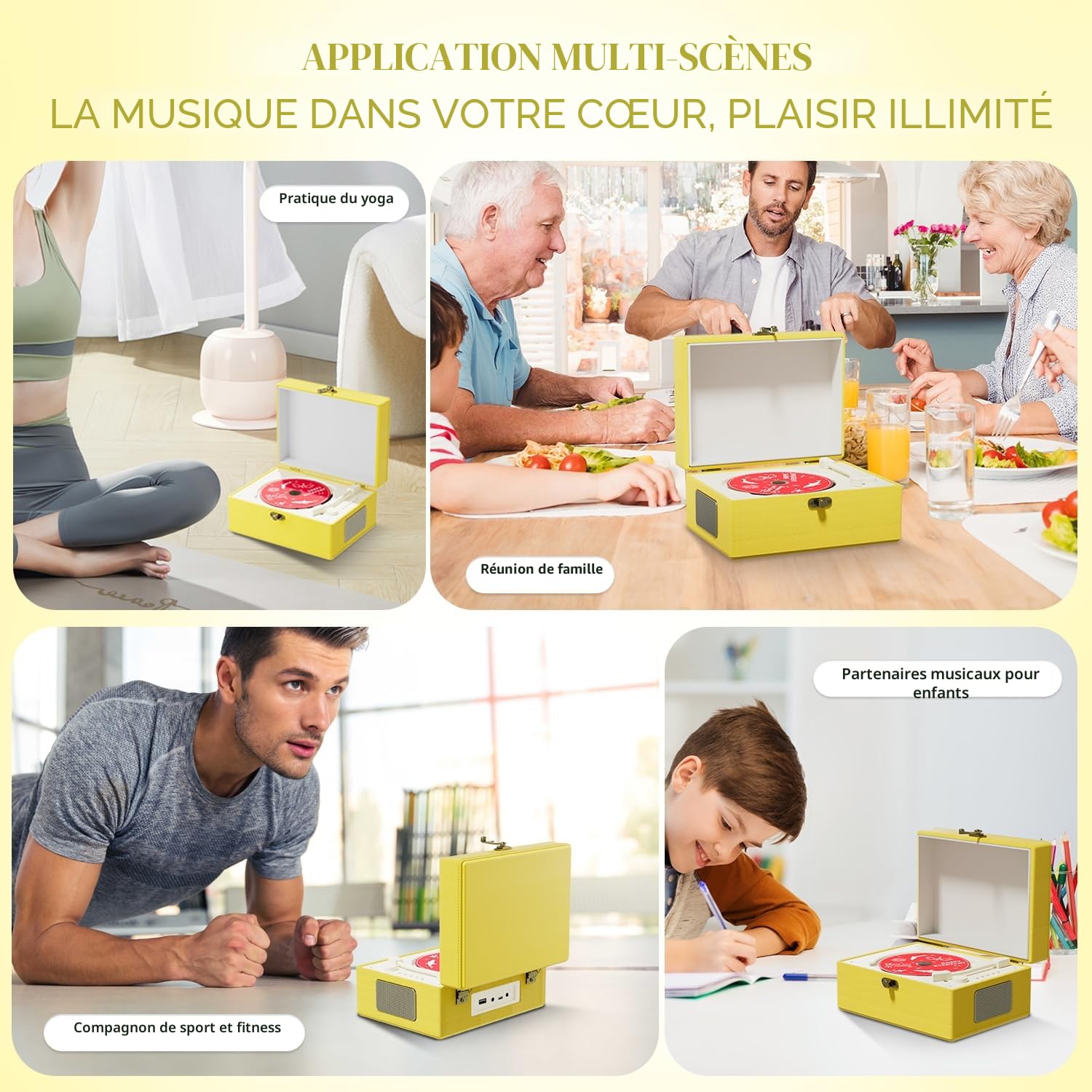 Lecteur CD Jaune