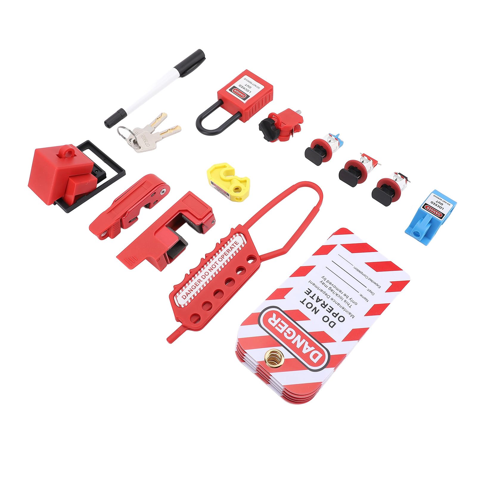 Elektrisches Sperr-Tagout-Kit, Nicht Leitendes Nylon-PA-Material, Vielseitiges Schaltkreis-Sperrgerät mit Mehreren Optionen für Arbeitssicherheit und Arbeitsschutz
