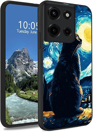 Case for Moto G Power 2025,Cat On Starry Night