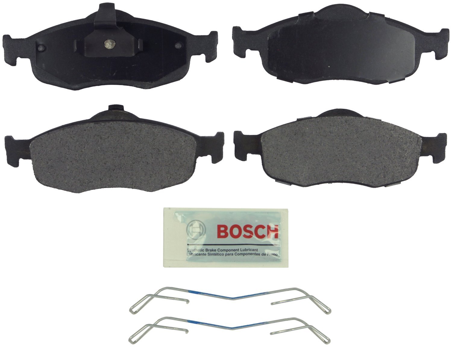 Bosch BE1324H Blue Disc Brake Pad Set with Hardware - FRONT — view 29