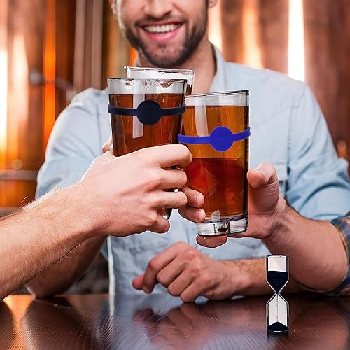 Miniatura 2 de 24 marcadores de bebida estirables, marcadores de copa de vino, identificadores de bebidas para vasos, botellas de cerveza, tazas, tarros, vasos de