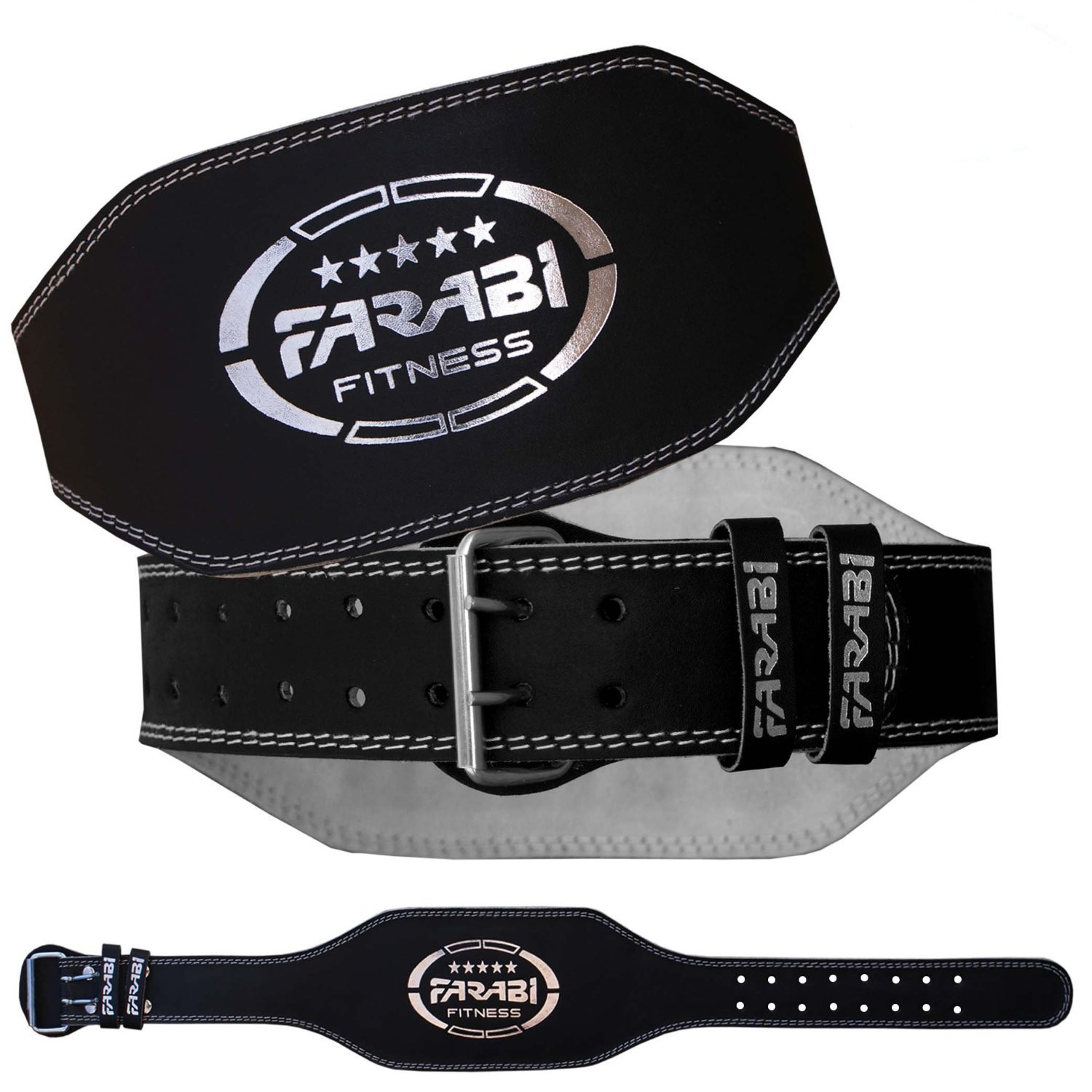 farabi sports Weight Lifting Body Building Gym Leather Belt Wide (S/M)