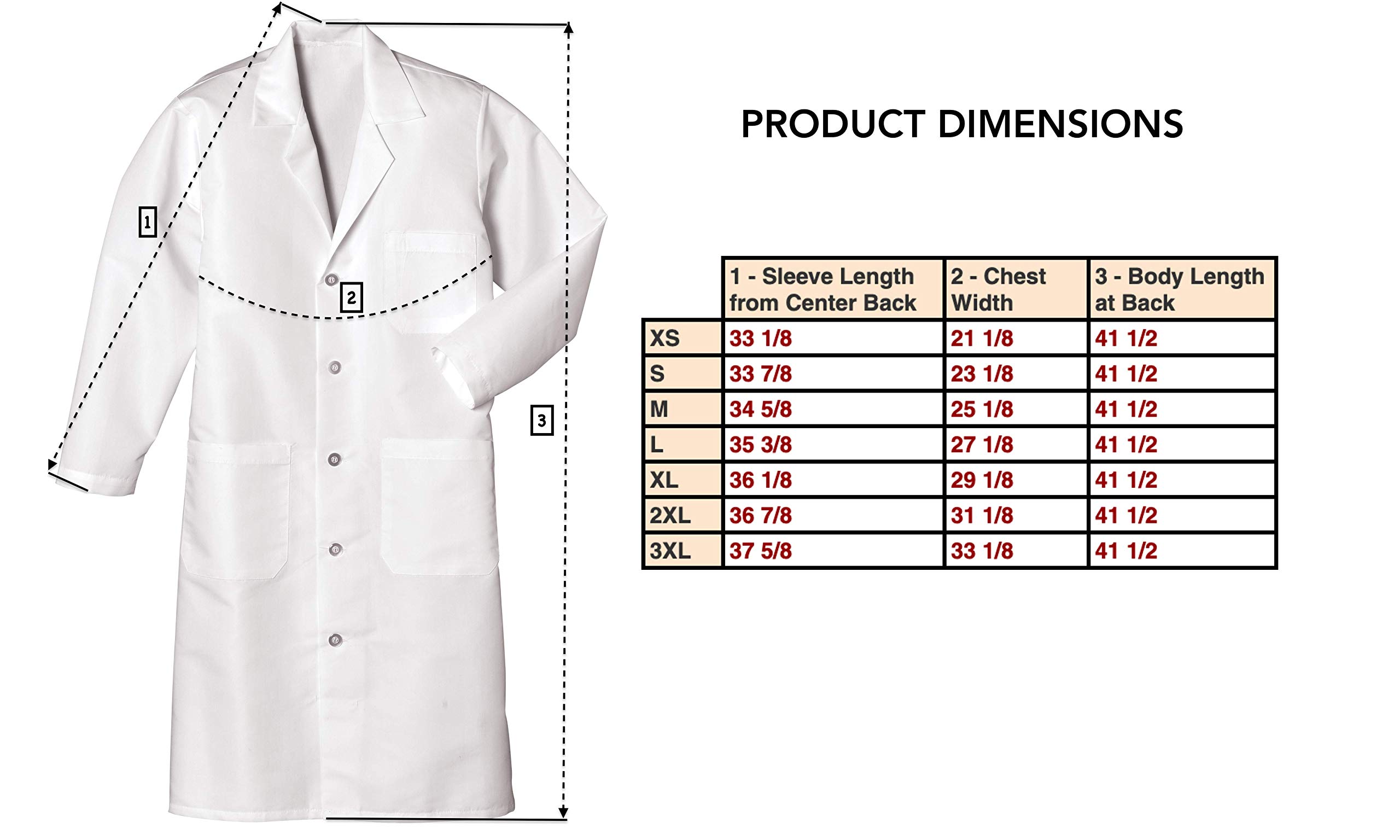 Custom Embroidered Unisex Long Sleeve 3-Pocket Medical Laboratory Coats - Add Your Text