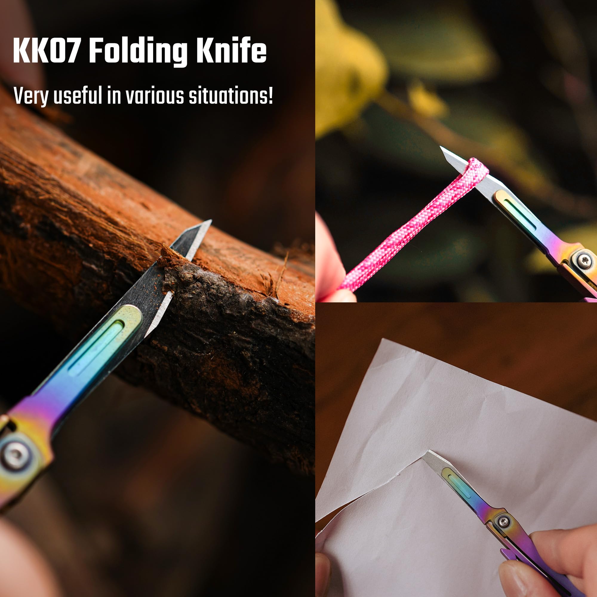 KeyUnity Titan Taschenmesser Klein Skalpellmesser mit #11 Klingen EDC Klappmesser Taschenclip Outdoor Jagd Camping Angeln Wandern KK07
