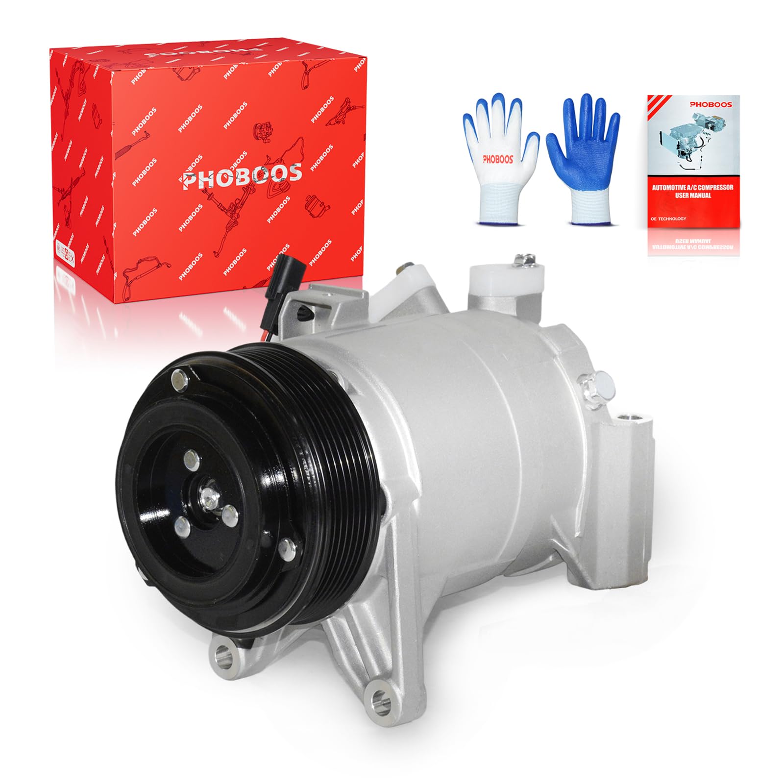 Amazon.com: PHOBOOS A/C Compressor with Clutch Compatible with