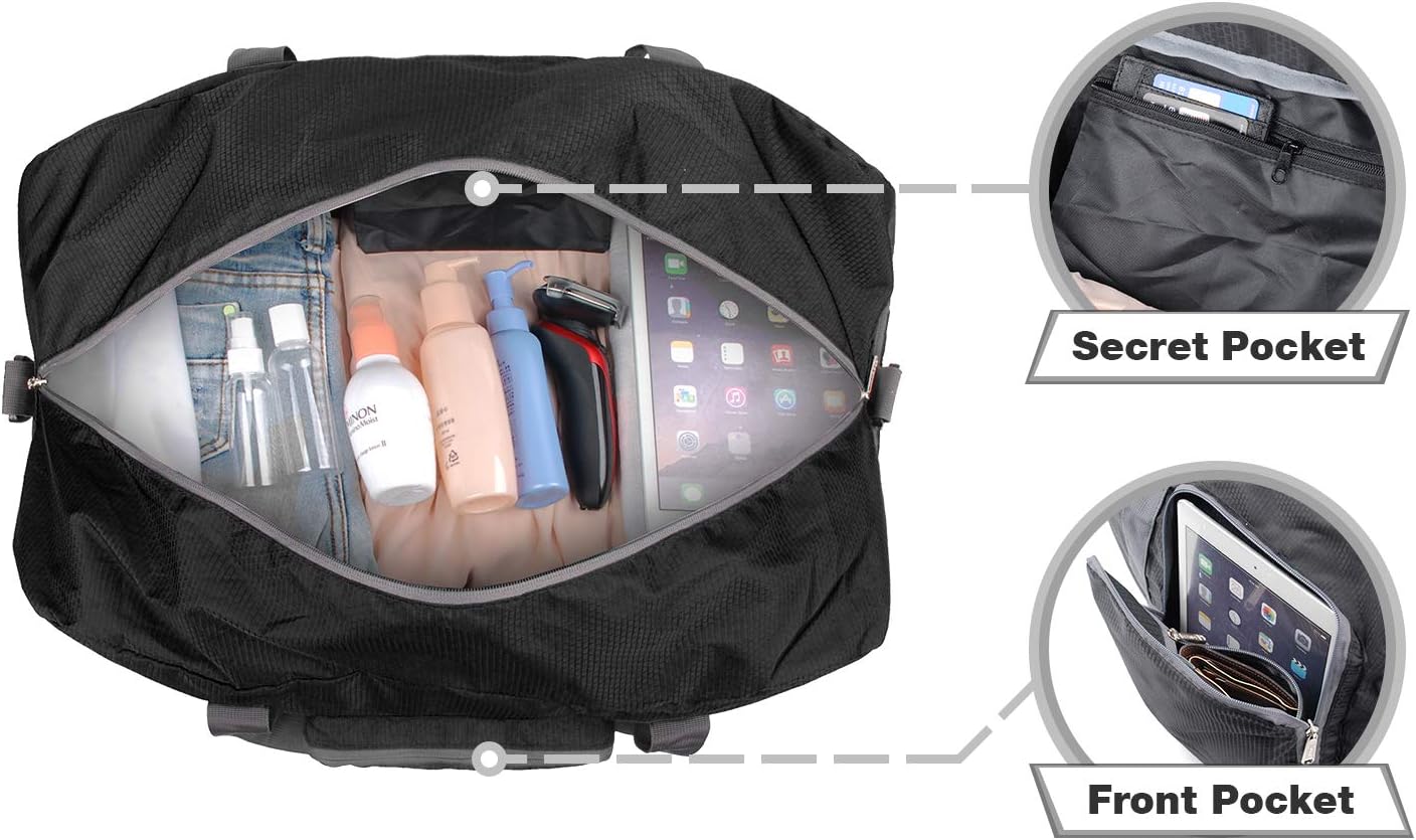 Foldable Duffle Bag 24" 28" 32" 36" 60L 80L 100L 120L for Travel Gym Sports Lightweight Luggage Duffel By WANDF