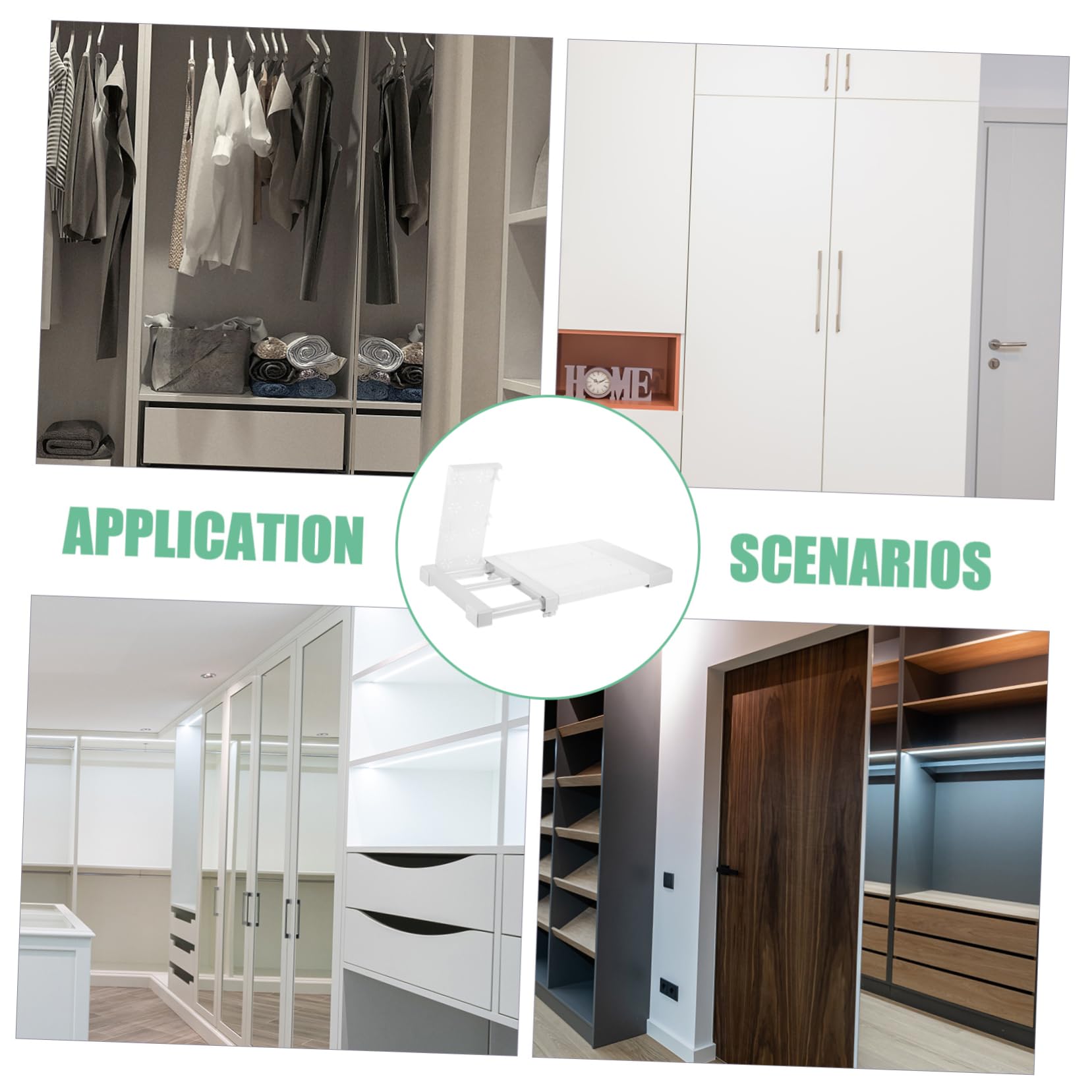 OUNONA Telescopic Storage Rack Closet Tension Shelf Organizer Expandable No Tools Needed for Easy Installation