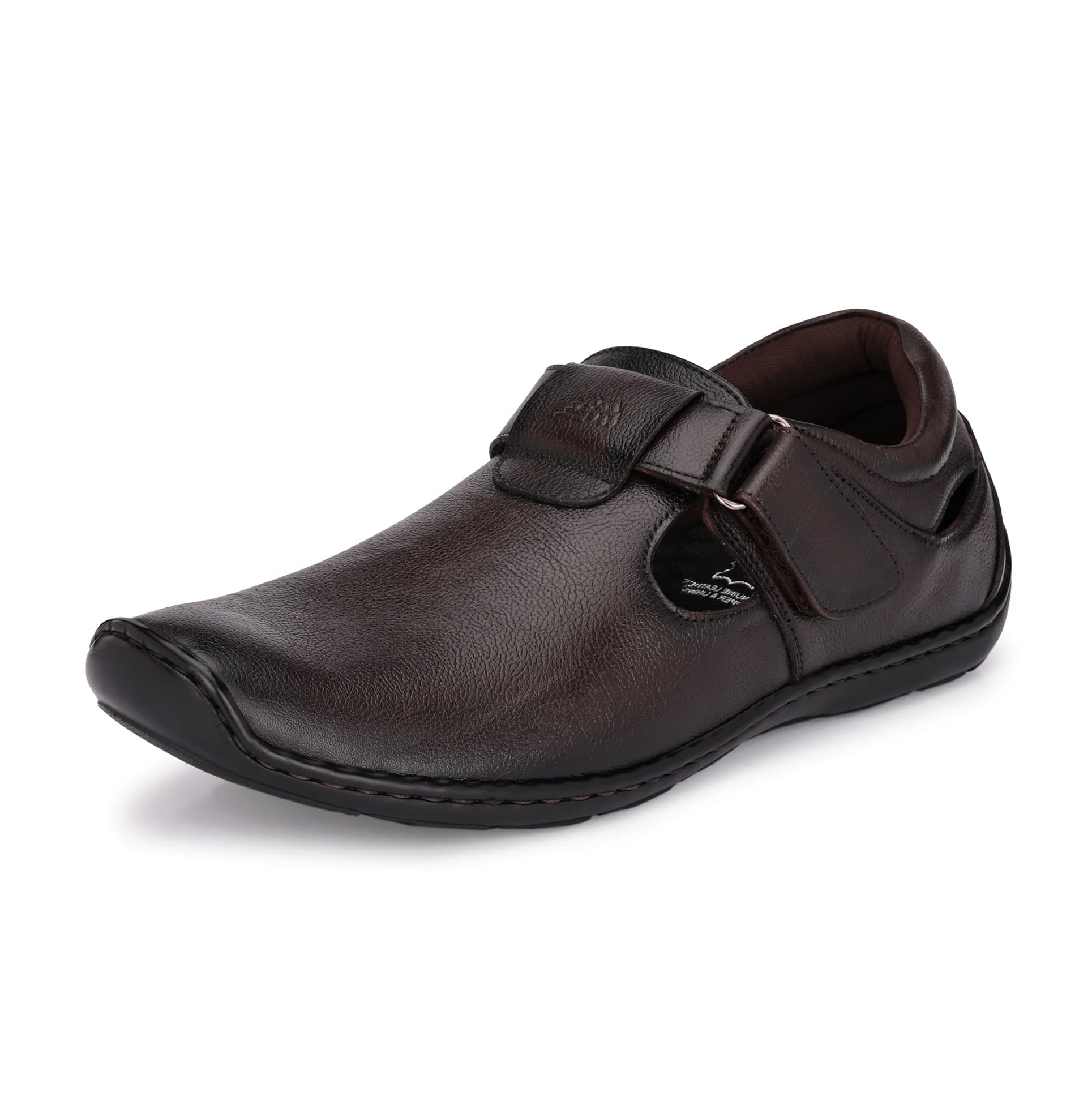 HITZ Mens Brown Leather Shoe-Style Sandals - 7 (B0B592RPQN) Amazon Price History, Amazon Price Tracker