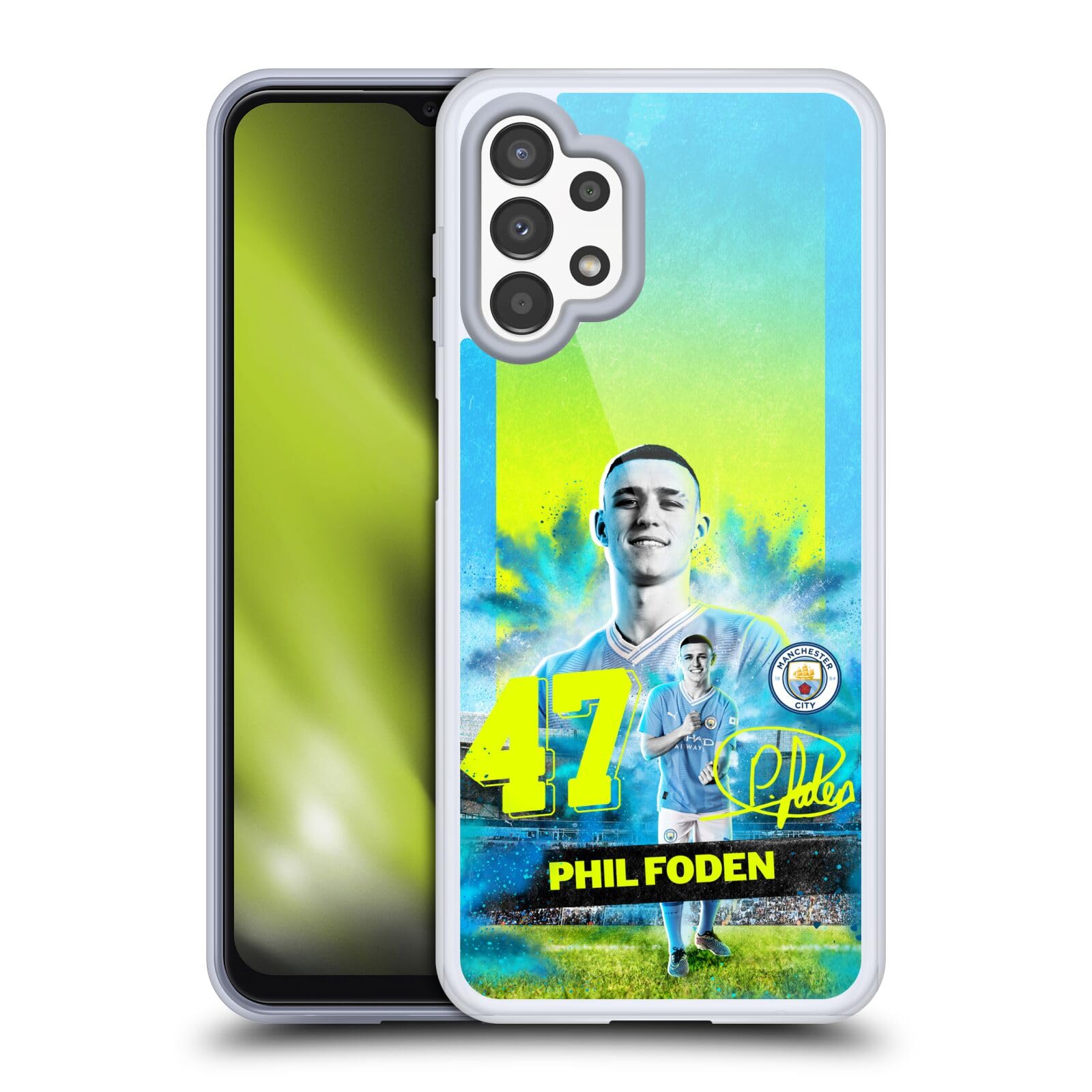 Head Case Designs Officially Licensed Manchester City Man City FC Phil Foden 2023/24 First Team Soft Gel Case Compatible With Samsung Galaxy A13 (2022)