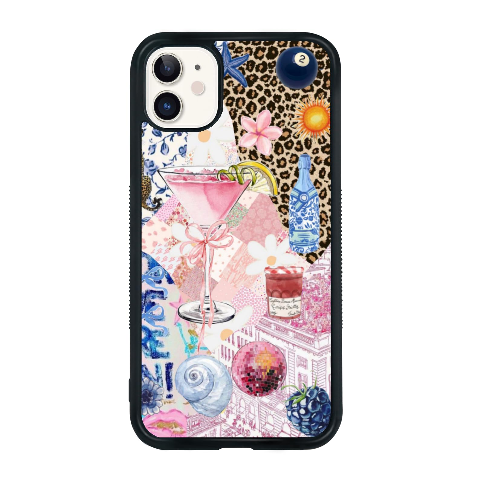 Seconddog Cute Coquette Collage Aesthetic Pattern Phone Case for iPhone 14 Pro Max Case Durable Shockproof Phone Cover for Teen Girls Women Kids Girls