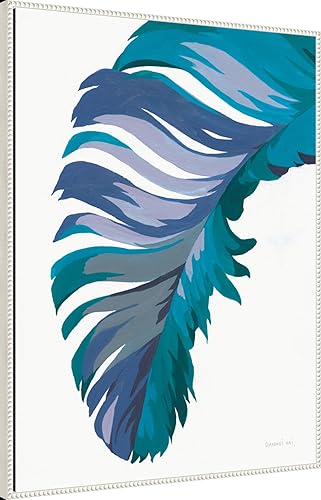 Miniatura 2 de Amanti Art Lienzo enmarcado para pared, 32 x 42 pulgadas, diseño retro de hoja grande I Cool de Danhui Nai, lienzo enmarcado para decoración de