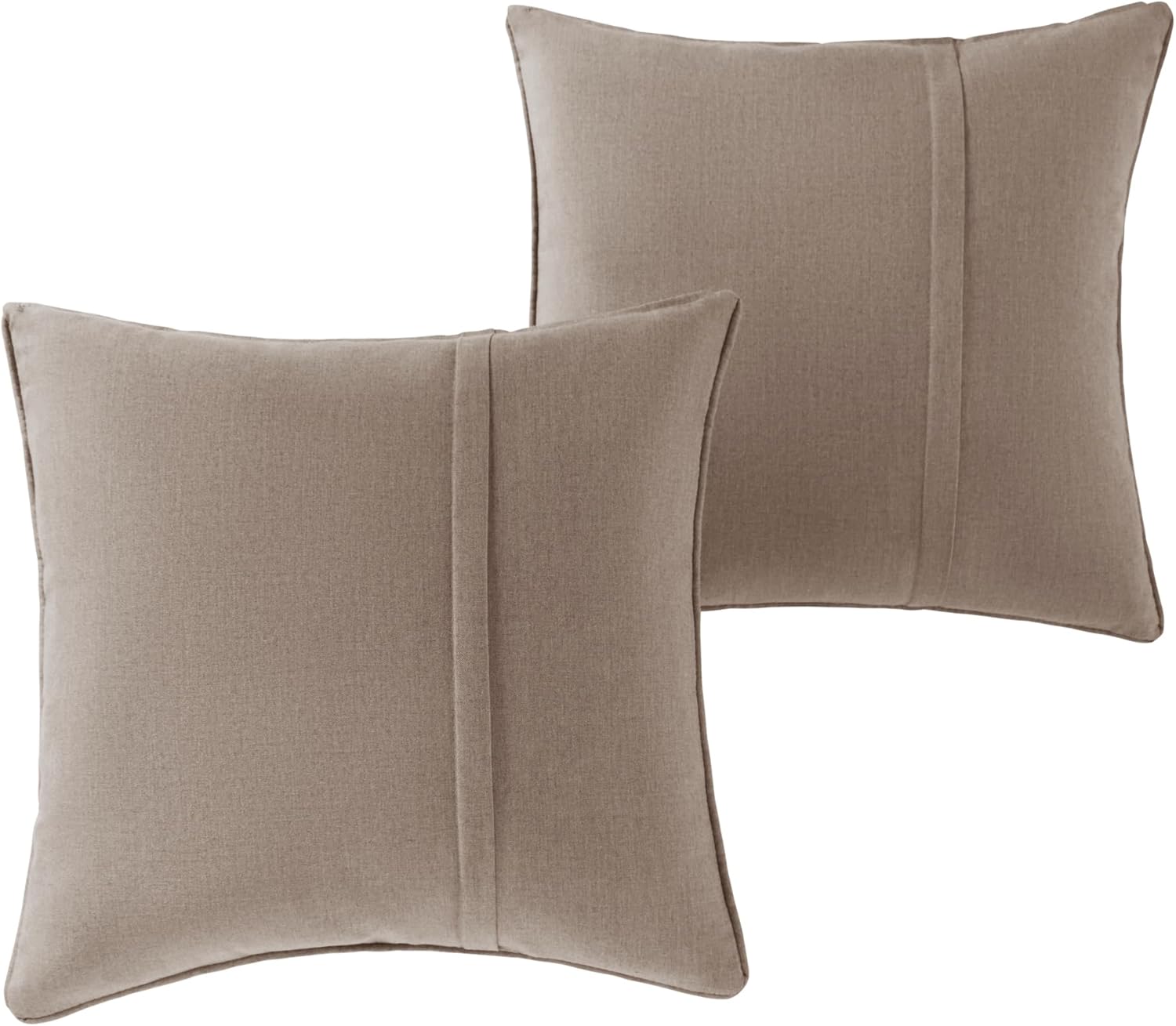 Greendale Home Fashions Sunbrella 20'' Square Outdoor Throw Pillow with Removable Cover (Set of 2), Cast Ash