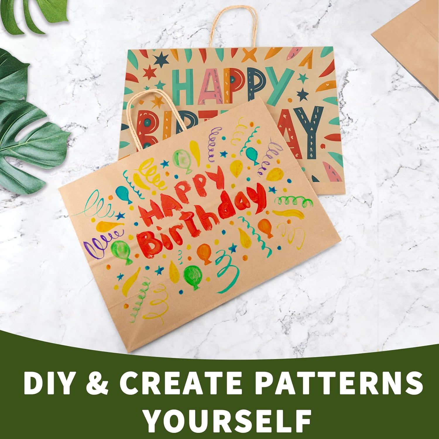 13x7x13 Inch Kraft Paper Large Gift Bags with Handles Bulk-50Pack Recyclable Sturdy Brown Paper Bags for Business, Merchandise, Gifts Bags, Shopping, Retail Stores, Takeout, Birthday Party - Image 7