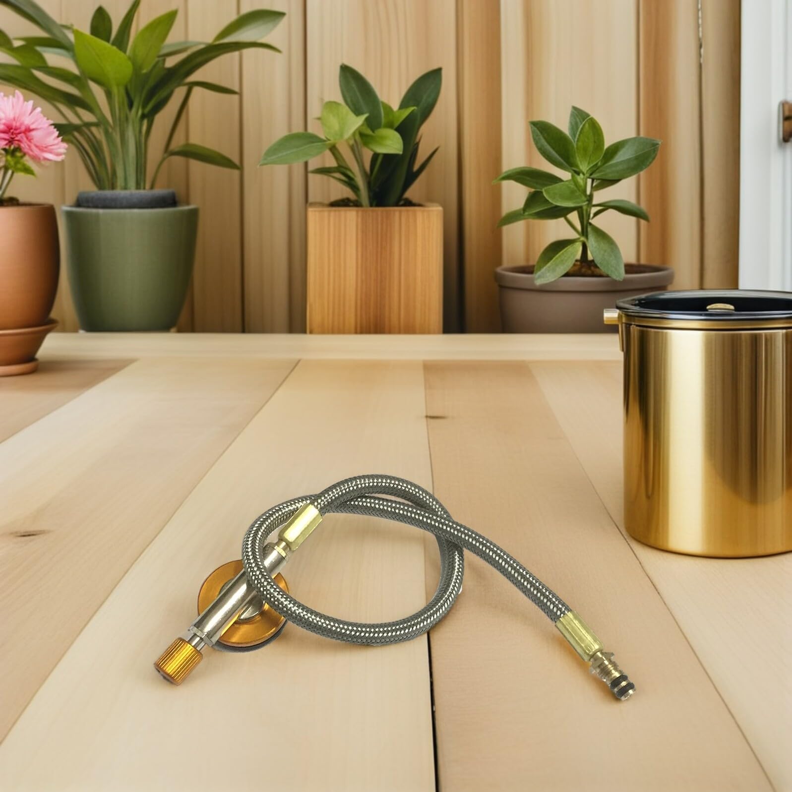 Didiseaon Vanne De Conduit De Brûleur De Camping Split 30 Cm en Métal Solide, Valve Flexible pour Cuisinière à Gaz, Accessoire pour Randonnée Et Activités Plein Air