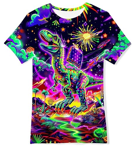 uideazone Tshirts for Boys Kids Short Sleeve T-Shirt 3D Graphic