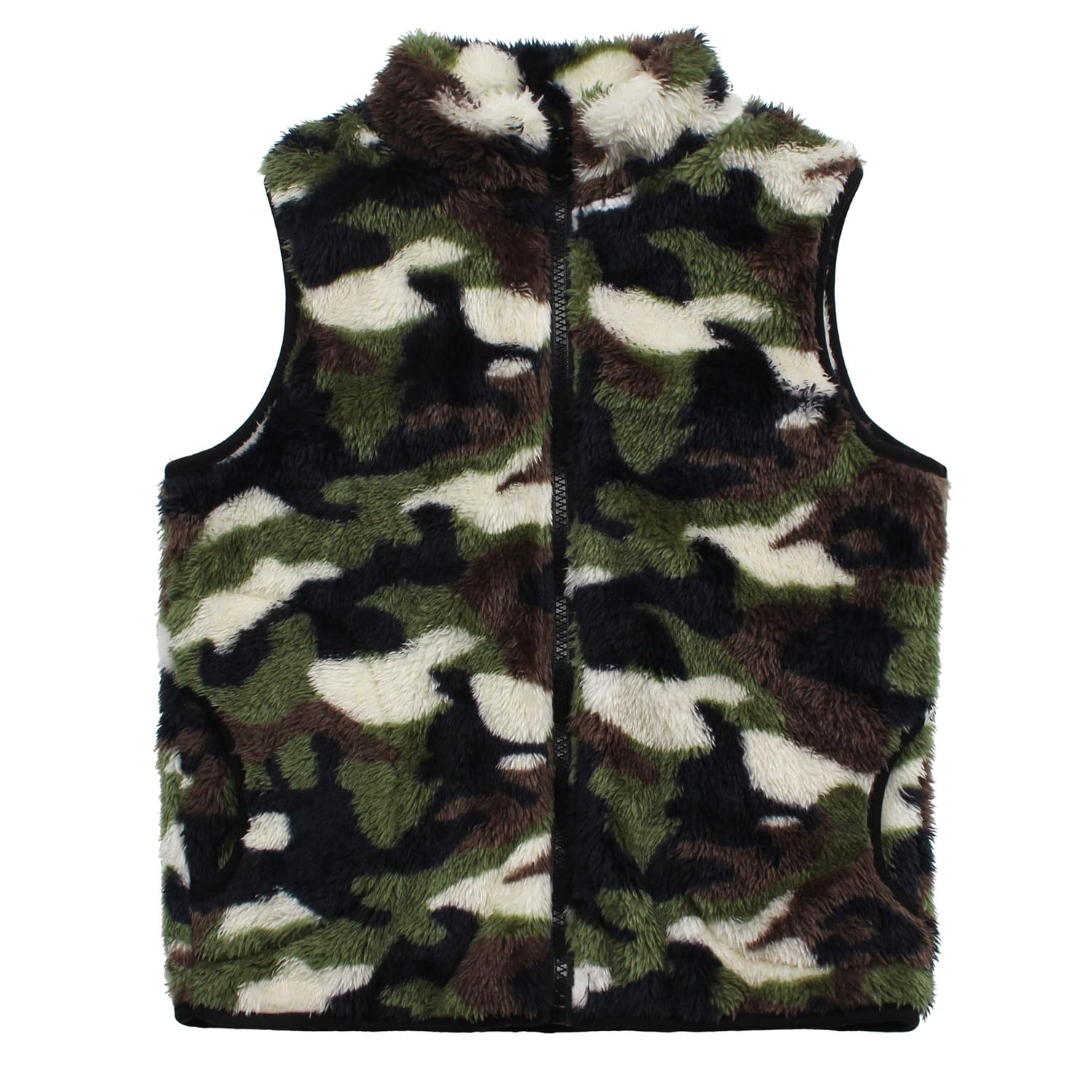 JESKIDS Girls' Boys Sherpa Fleece Vest Outwear Lightweight Solid Color Cute Jacket with Pockets 2-11 Years