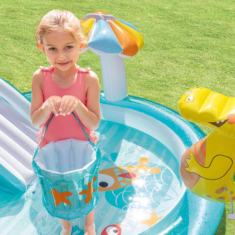 Intex Aire de Jeux Alligator & gonfleur a Main 0.9 litres