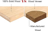 Vista 14 de eHemco Silla infantil con respaldo en X de madera maciza, color café, juego de 2