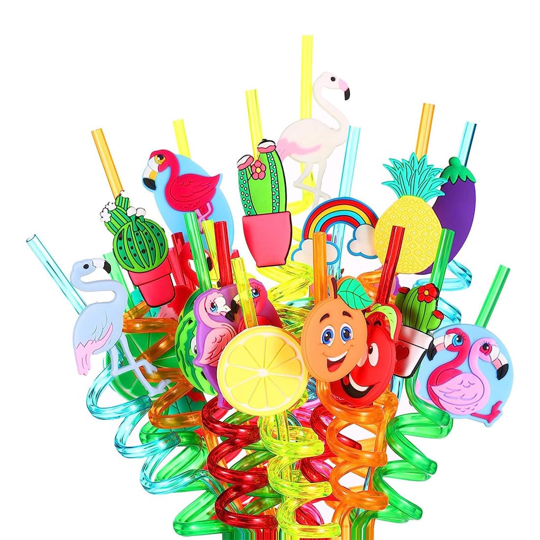 Imaashi Fun Straws Vibrant Reusable Spiraling Straws for Kids Parties, Birthdays, and Carnivals. Vibrant Reusable Twisting Straws.Random Color and Designs (Pack of - 8) (B0CX579KGF) Amazon Price History, Amazon Price Tracker