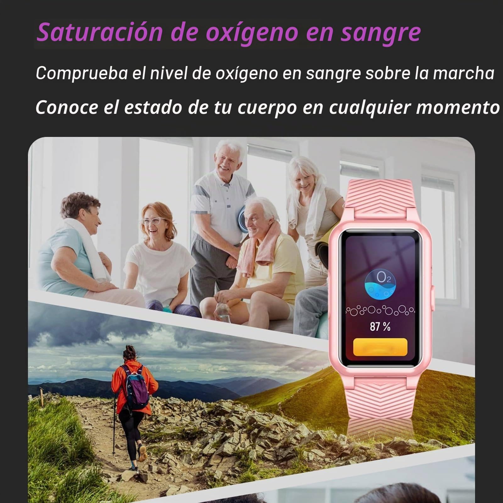 Reloj inteligente GPS para personas mayores con botón SOS, teléfono HD, recordatorio de caídas y recordatorios inteligentes para Alzheimer y demencia