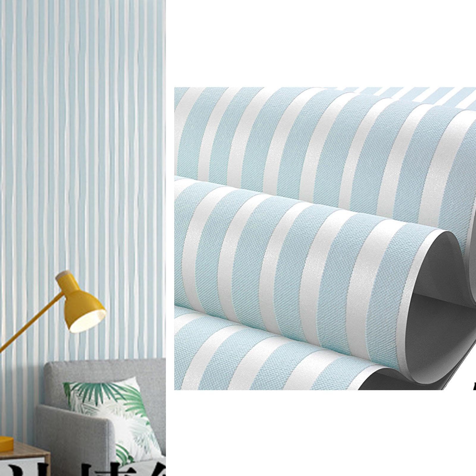 Papel pintado a rayas decorativo para renovar el escritorio de tu salón