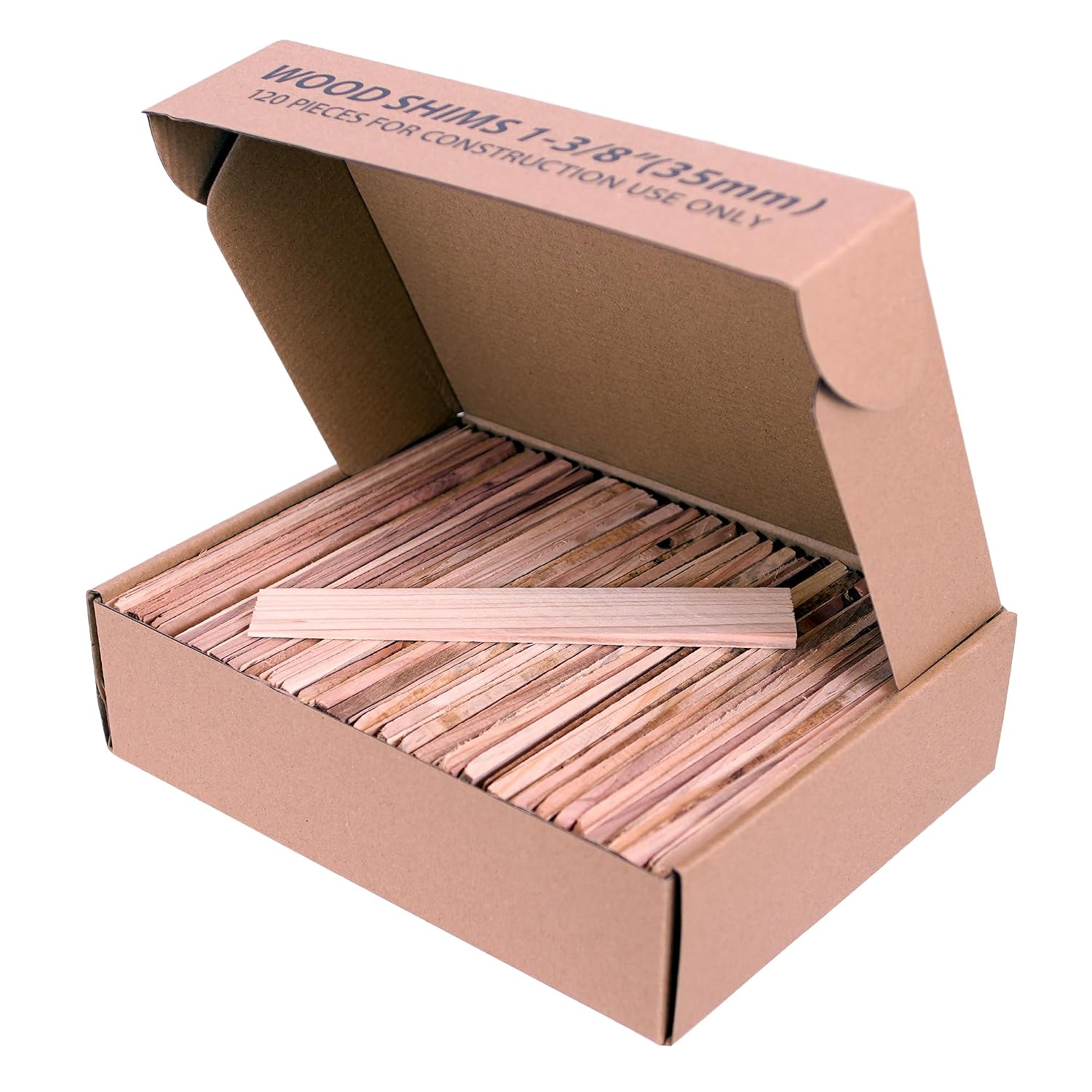 ZAK 8-Inch Wood Shims for Leveling – Pro Pack 120 Count Wedges for Toilets, Doors, Tables & Furniture – Strong Hardwood Shims for Uneven Floors. (1)