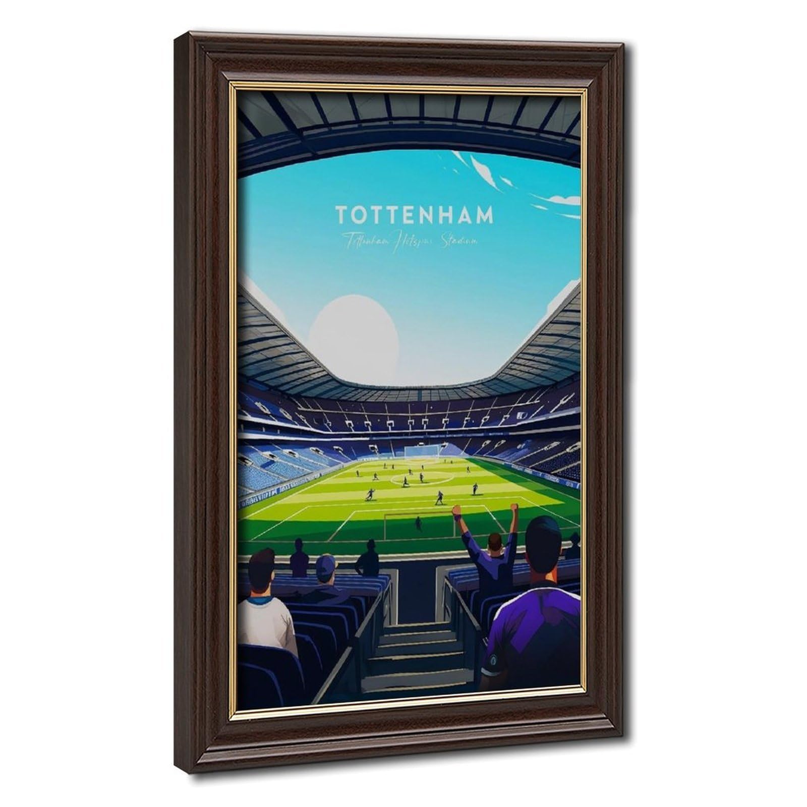 Bareronor Mokume Gane Frame-Style Tottenham Hotspur Stadium Canvas Poster For Living Room Decor Gift