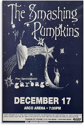 Póster de The Smashing Music con diseño de calabazas, decoración para colgar en la pared para el pasillo familiar moderno, 12 x 18 pulgadas (11.8 x