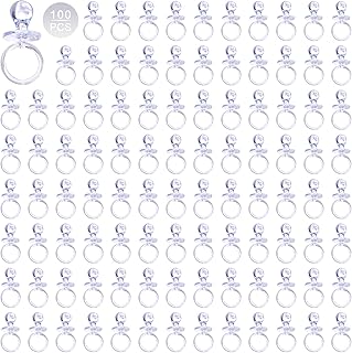100 Pieces 2.75 Inch Baby Pacifier Baby Shower Plastic Pacifier for Baby Shower Pacifier, Gender Show Party Decoration DIY Baby Shower Birthday Party Gift (Clear)