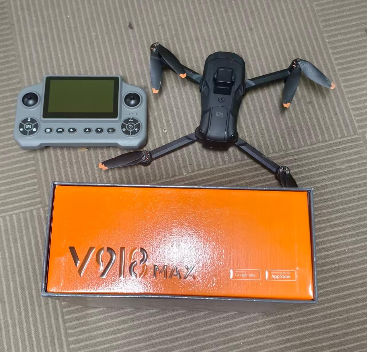 Drone GPS con fotocamera 2K HD, telecomando display 5,1", quadricottero FPV pieghevole per principianti, posizionamento ottico, ritorno con un tasto, evitazione ostacoli, 2 batterie, scheda SD
