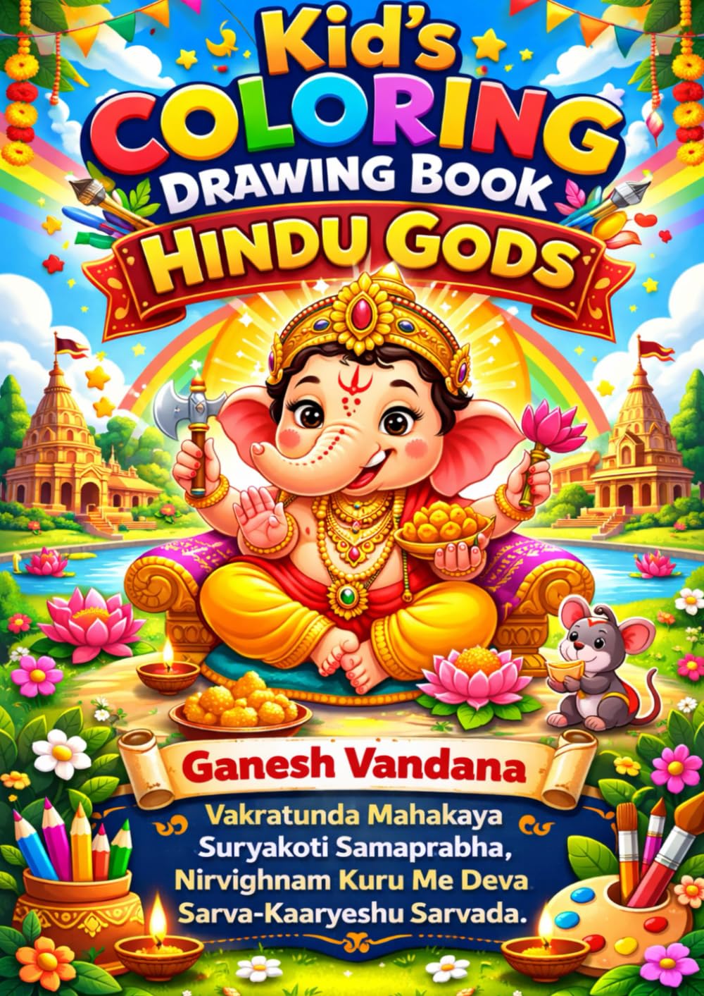 KIDS COLORING DRAWING BOOK: HINDU GODS