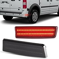 Vista 7 de Gempro Luces de Marcador Lateral LED para Ford Transit Connect 2010-2013 Ámbar Refledores de Parachoques Delantero Lámparas Lente Ahumada, 2 Piezas