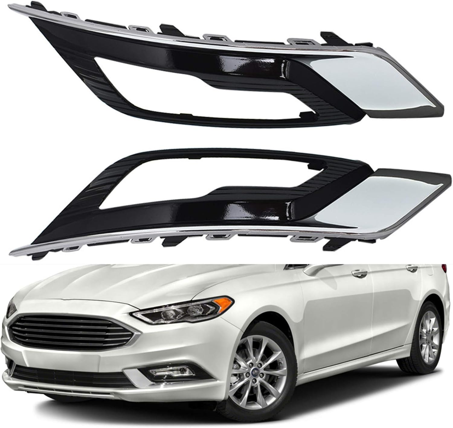 Munirater 2 Pack Front Bumper Fog Light Cover Grilles 