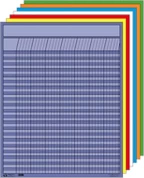 SHAPES ETC. 28" x 22" Vertical Incentive Charts, Assorted, 7-Pack