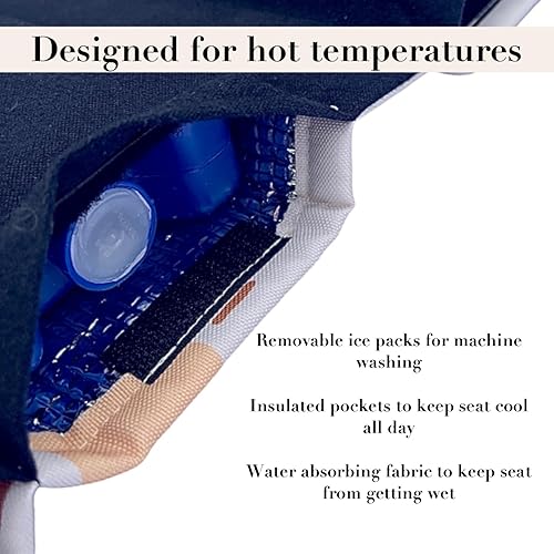 Miniatura 4 de Enfriador de asiento de automóvil original, lavable, aislado, bolsa de hielo, cojín de enfriamiento para asiento de automóvil para clima cálido,