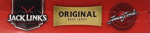 Miniatura 10 de Jack Link's Paquete múltiple de 5 unidades de carne seca de res, original, 5, bolsas de 0.625 onzas. Bocadillo de carne sabrosa para almuerzos,