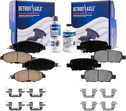 Miniatura 105 de Detroit Axle - Pastillas de freno para Chevy Trailblazer GMC Envoy Pastillas de freno de cerámica w/Hardware Buick Rainier Isuzu Ascender Olds