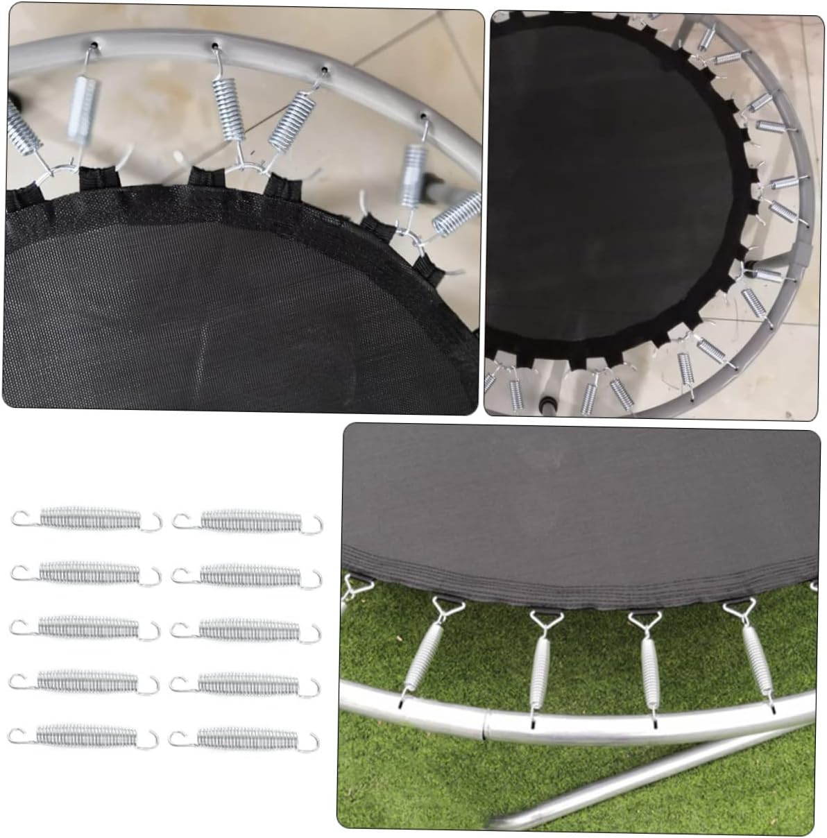 Sturdy Trampoline Springs Extended Compressed Tension Springs for Outdoor Trampoline Re Durable