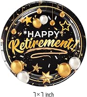 Vista 3 de Frerand 40 suministros para fiestas de jubilación incluyen 20 platos, 20 servilletas para la decoración de fiesta de cumpleaños de jubilación